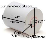 HEDMAN M105 1-Ply 2 1/4 inch x 150' Paper 100 Rolls