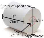 CITIZEN CBM-715 1-Ply 3 inch x 165' Paper 50 Rolls