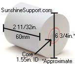 DIGITAL PAYMENT TECHNOLOGIES SHELBY METER Thermal Parking Payment Paper 8 Rolls