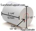 SEIKO APU-G247 Thermal 2 1/4 Inch x 165' Paper 50 Rolls