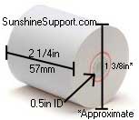 CHASE Paymentech Verifone vx520 Thermal 2 1/4 (57mm) x 50' Paper 10 Rolls