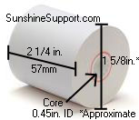 FIRST DATA FD400 Thermal 2 1/4 (57mm) x 74' Paper 50 Rolls