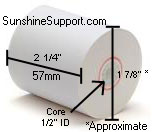 AIRCHARGE AC-J2ME-AM Thermal 2 1/4 (57mm) x 85' Paper 50 Rolls