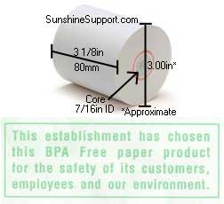 STAR MICRONICS TSP143ECO Thermal 3 1/8 Inch x 273' BPA Free Paper 50 Rolls