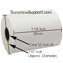 SAM4s SHMP-300 Thermal 3 1/8 Inch x  63' Paper 50 Rolls