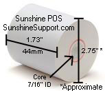 SHARP XE-A41S Thermal 44mm x 220' Paper 50 Rolls