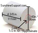 STAR MICRONICS TSP847D Thermal 4 3/8 Inch x 328'