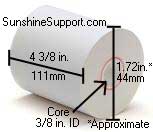 BIXOLON SPP-R400 Thermal 4 3/8 Inch x  80' 50 Rolls